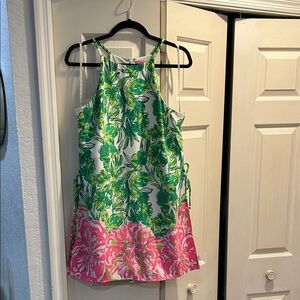 Lilly Pulitzer Green and Pink Romper .